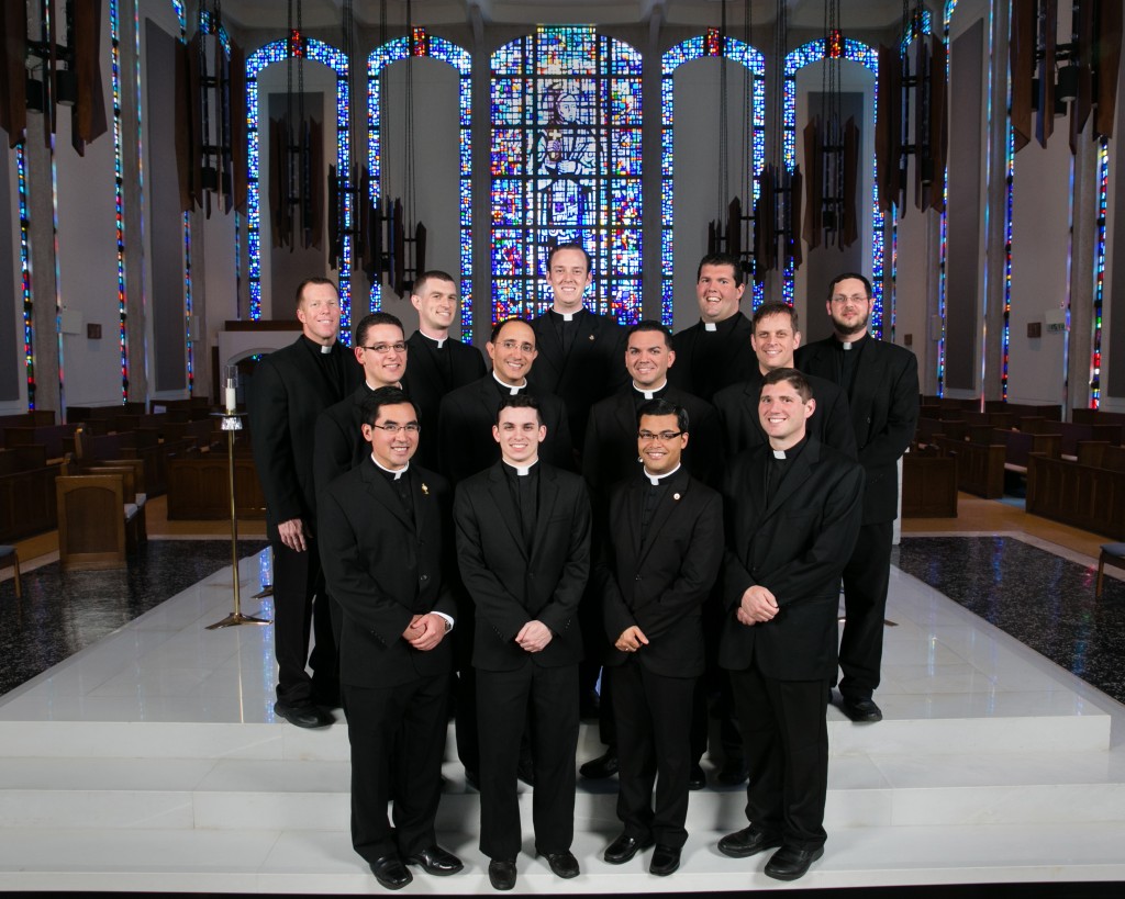 May 7, 2015 - Deacon Curtis Carro, Deacon Steven “Chuck” Dornquast, Deacon William “Bill” Santhouse, and Deacon Anthony Ustick graduated with a Master of Divinity degree from St. Vincent de Paul Regional Seminary in Boynton Beach. Deacons Carro, Dornquast, Santhouse, and Ustick, along with Deacon Ryan Boyle (who will graduate from the Pontifical North American College in early summer) will be ordained to the priesthood at 11:00 a.m. on Saturday, May 16 at the St. Jude the Apostle Cathedral Church. All are invited to attend this joyous occasion! Please note that seating is limited. The ordination will be lived video streamed at https://www.dosp.org and broadcast on Spirit FM 90.5 (listen online at http://www.spiritfm905.com/ ) Please keep them in your prayers! Photo credit: Julia Duresky/CAPEHART