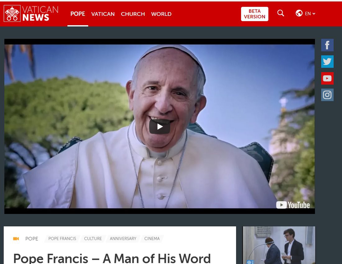 Pope Francis Stars In A New Film