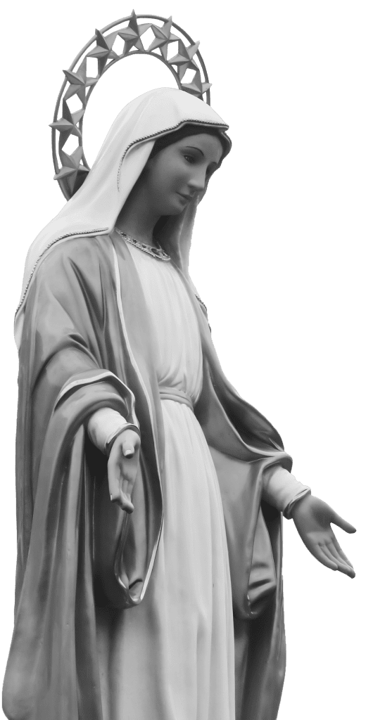 Saint Mary statue edited-isolated- iStock-971858988