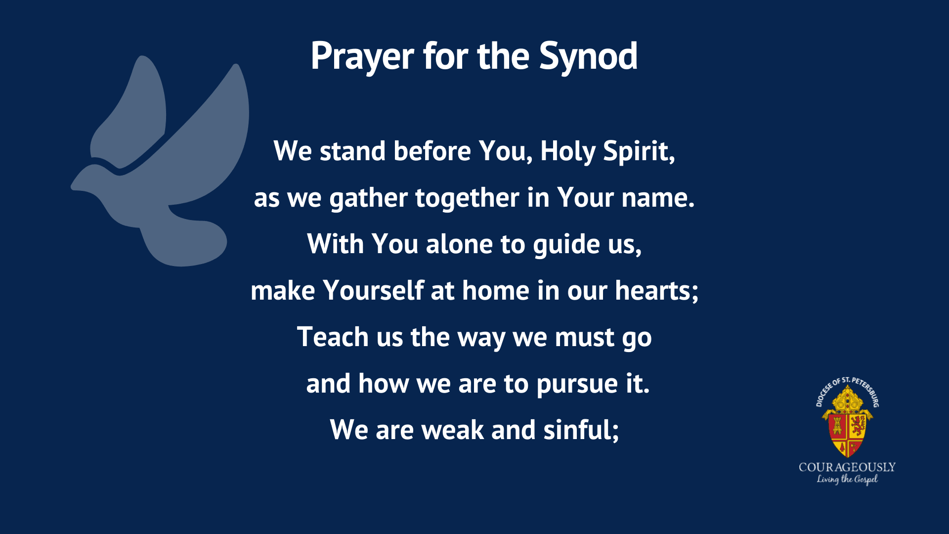 Synod Prayer Resources Diocese of Saint Petersburg