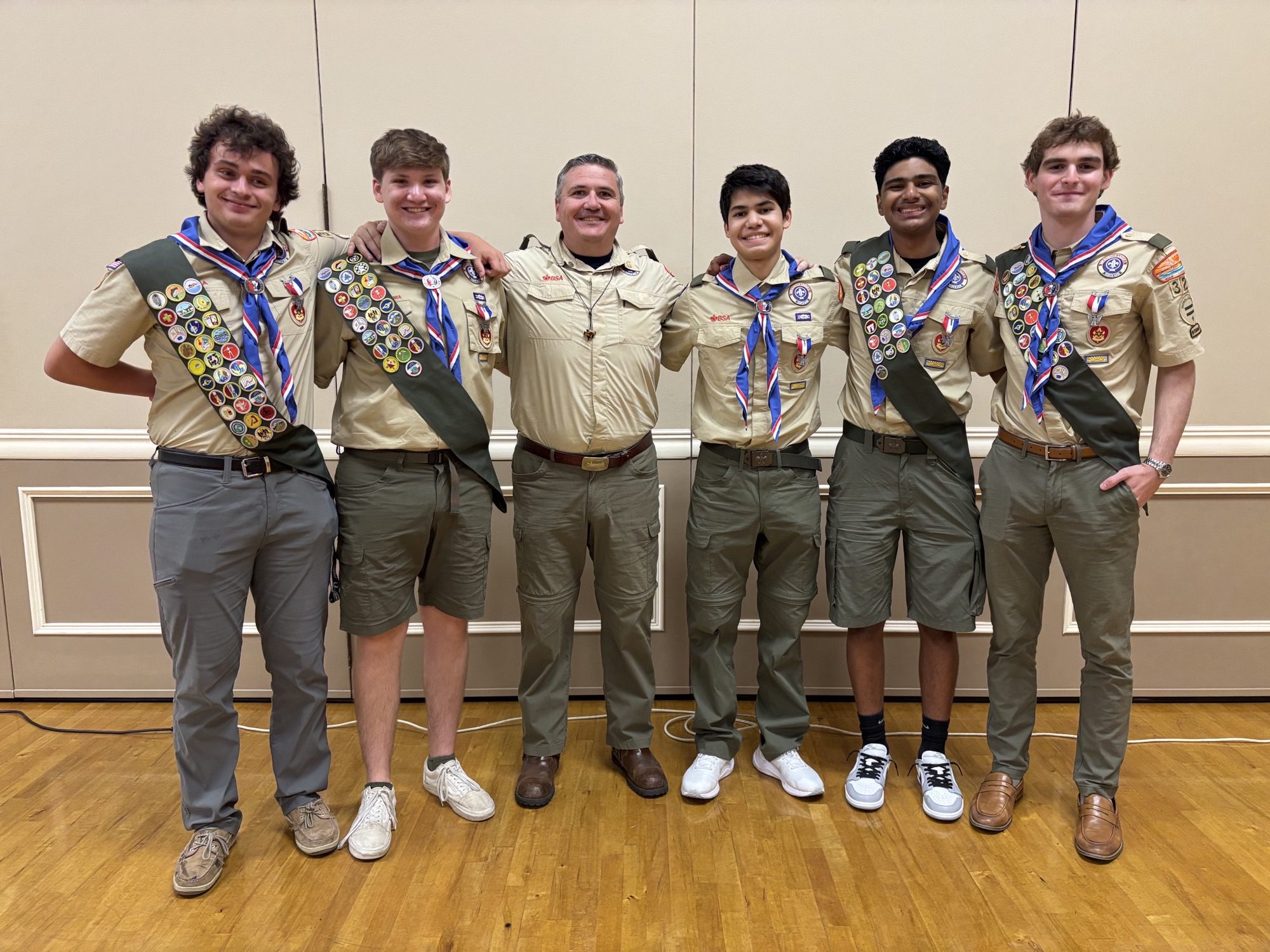 Five Scouts from Same Troop Received Eagle Award on April 30th