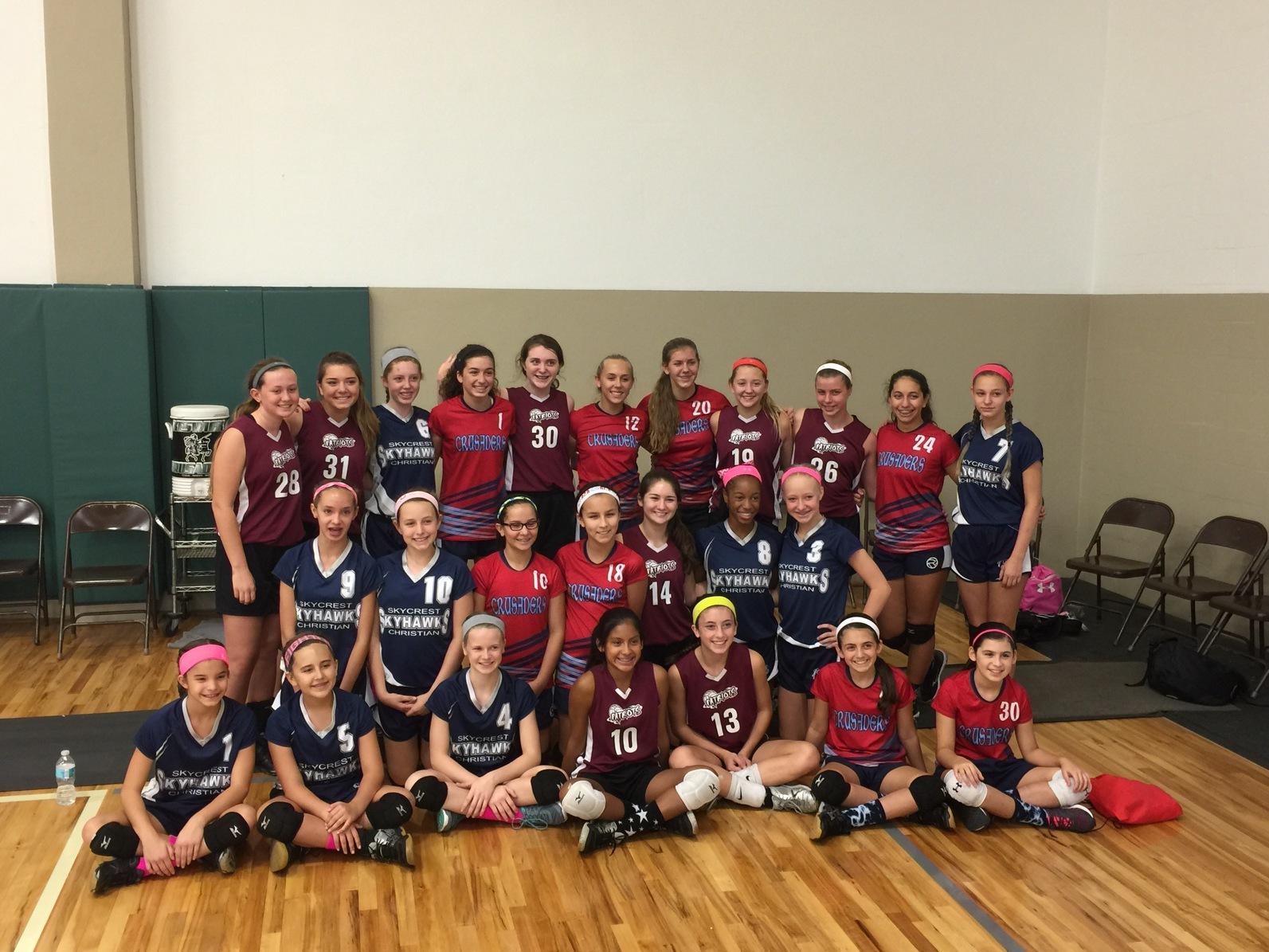 PYC GIRLS TAKE 1ST, 2ND AND 3RD IN THE KESWICK CHRISTIAN VOLLEYBALL TOURNAMENT!